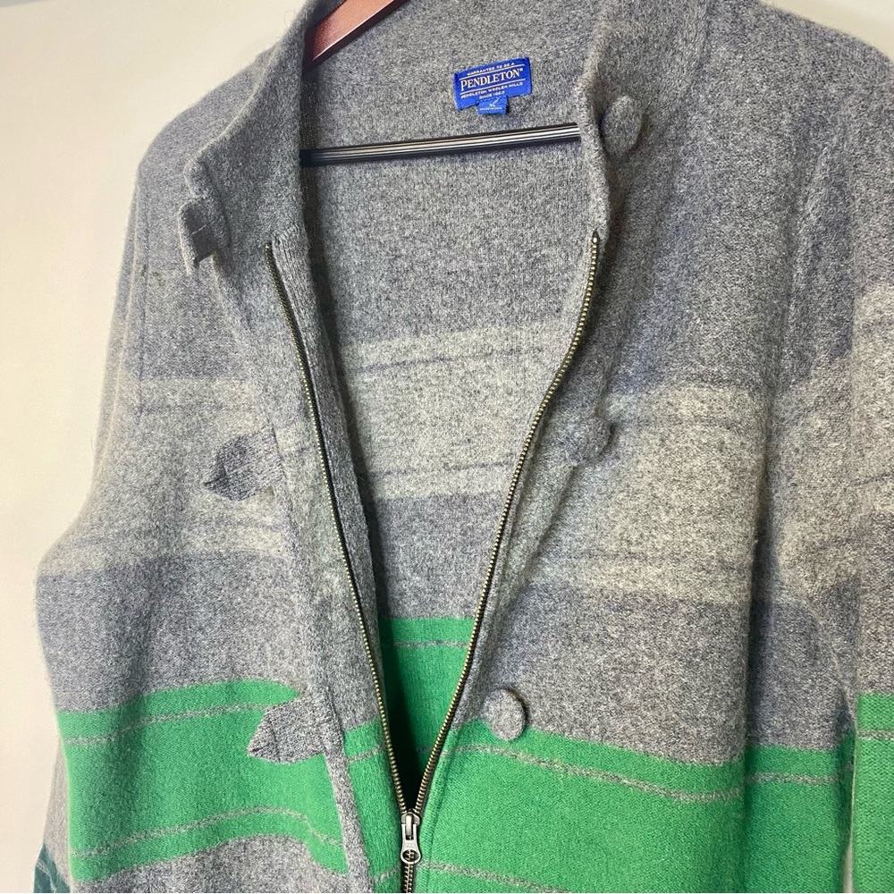 Pendleton Striped Cardigan Jacket - image 7